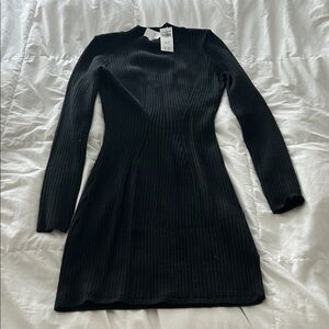 Hollister Black Ribbed Dress